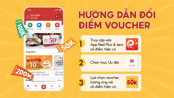 ĐỔI ĐIỂM SỬ DỤNG – NHẬN LIỀN TAY VOUCHER TIỀN MẶT
